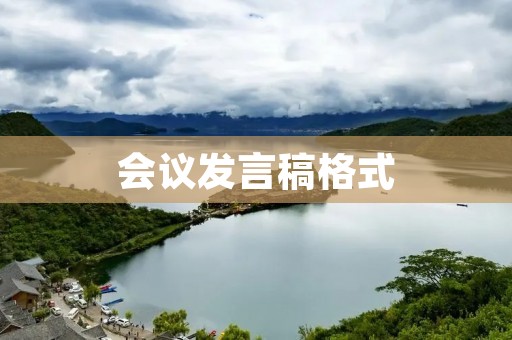 会议发言稿格式