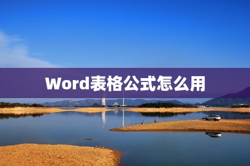 Word表格公式怎么用