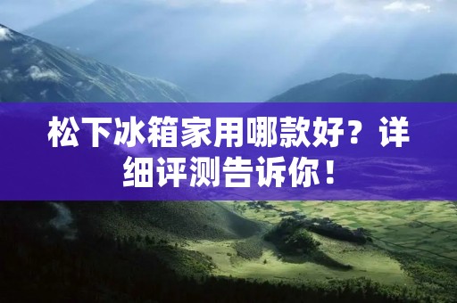 松下冰箱家用哪款好?详细评测告诉你! 松下冰箱家用哪款好?详细评测告诉你!