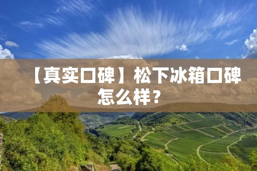 【真实口碑】松下冰箱口碑怎么样？