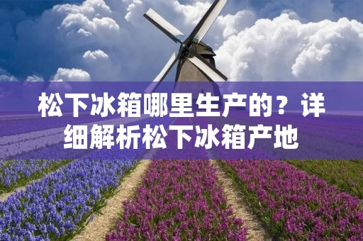 松下冰箱哪里生产的？详细解析松下冰箱产地