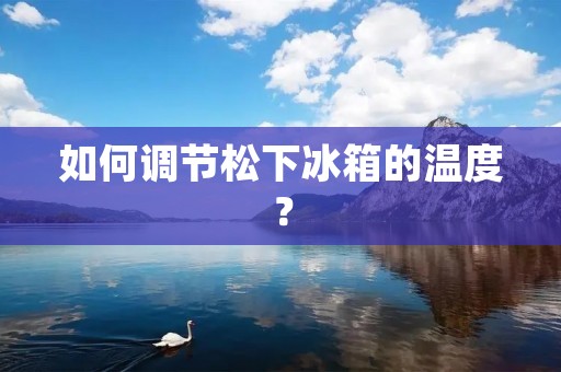 如何调节松下冰箱的温度？
