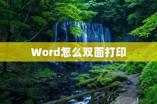 Word怎么双面打印