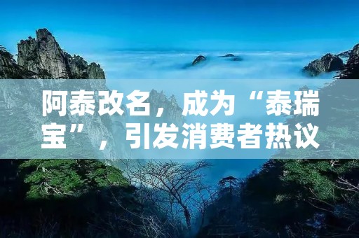 阿泰改名，成为“泰瑞宝”，引发消费者热议