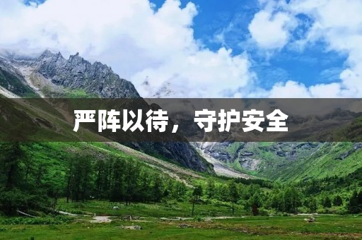 严阵以待,守护安全