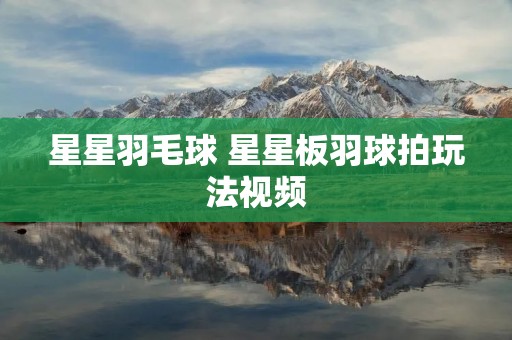 星星羽毛球 星星板羽球拍玩法视频