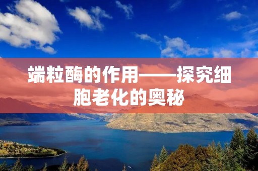 端粒酶的作用——探究细胞老化的奥秘