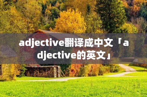 adjective翻译成中文「adjective的英文」 adjective翻译成中文「adjective的英文」