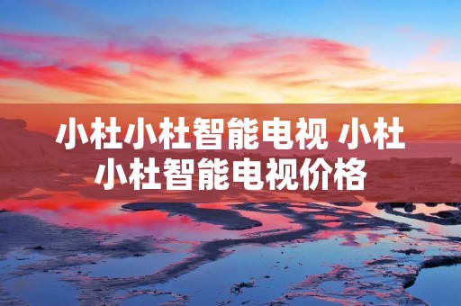 小杜小杜智能电视 小杜小杜智能电视价格