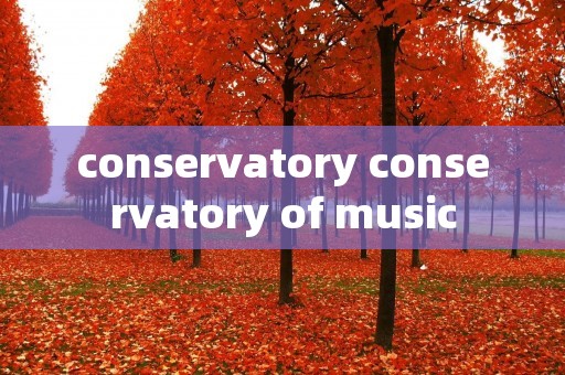 conservatory conservatory of music