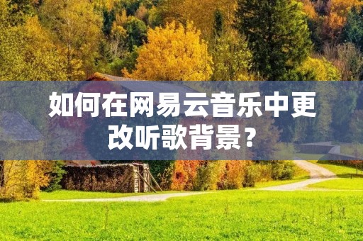 如何在网易云音乐中更改听歌背景?