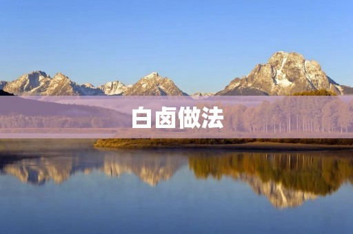 白卤做法:让你在家也能轻松享受海鲜美味 白卤做法:让你在家也能轻松享受海鲜美味