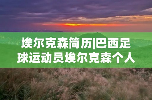 埃尔克森简历|巴西足球运动员埃尔克森个人经历介绍 埃尔克森简历|巴西足球运动员埃尔克森个人经历介绍