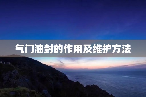 气门油封的作用及维护方法 气门油封的作用及维护方法
