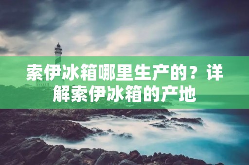 索伊冰箱哪里生产的？详解索伊冰箱的产地