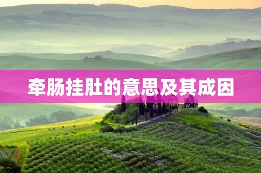 牵肠挂肚的意思及其成因