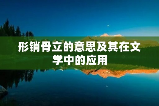 形销骨立的意思及其在文学中的应用