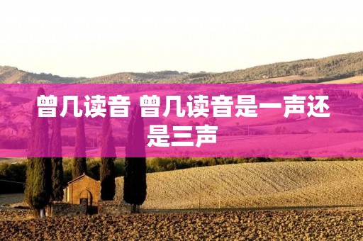 曾几读音 曾几读音是一声还是三声