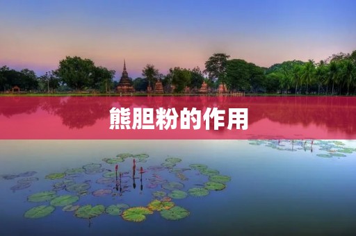 熊胆粉的作用：解毒抗炎的神奇功效