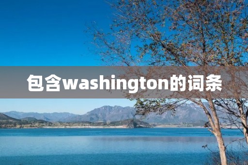 包含washington的词条