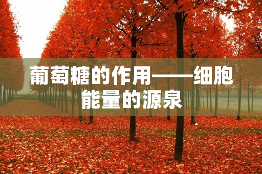 葡萄糖的作用——细胞能量的源泉 葡萄糖的作用——细胞能量的源泉