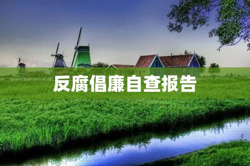反腐倡廉自查报告:企业自我监督的重要手段