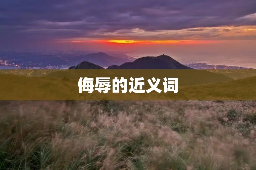 侮辱的近义词：侮辱，辱骂，羞辱，污辱，诋毁，诽谤，中伤，挖苦，讽刺，嘲笑，嘲讽，嗤笑，鄙视，轻视，贬低，蔑视。