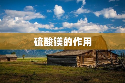 硫酸镁的作用:缓解疲劳,促进睡眠,改善消化 硫酸镁的作用:缓解疲劳,促进睡眠,改善消化