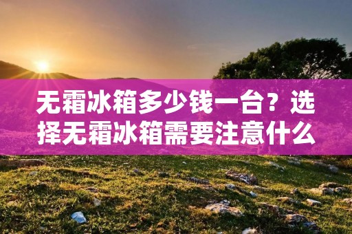 无霜冰箱多少钱一台？选择无霜冰箱需要注意什么？