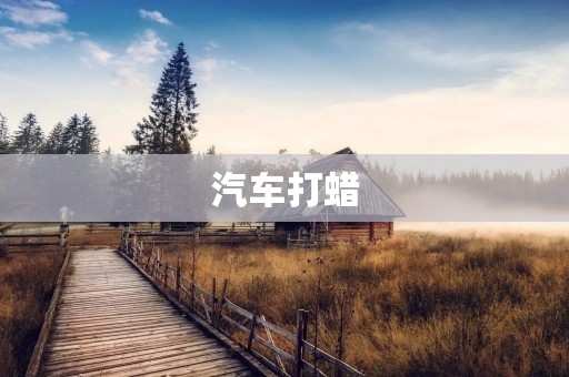 汽车打蜡:让你的座驾光彩照人 汽车打蜡:让你的座驾光彩照人