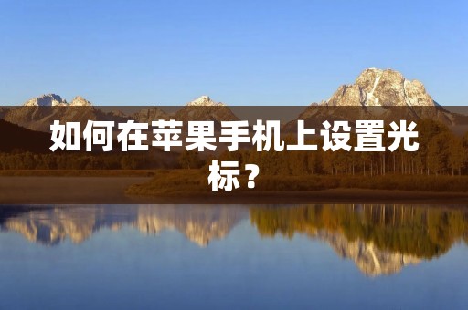 如何在苹果手机上设置光标?