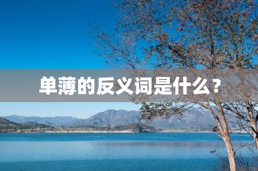 单薄的反义词是什么?