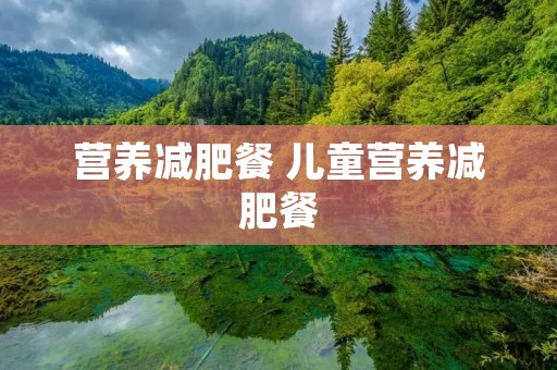 营养减肥餐 儿童营养减肥餐
