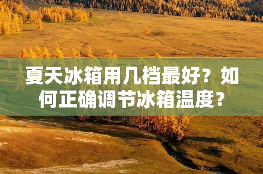 夏天冰箱用几档最好?如何正确调节冰箱温度? 夏天冰箱用几档最好?如何正确调节冰箱温度?