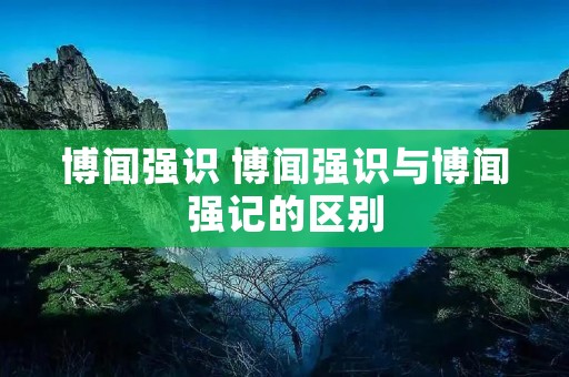 博闻强识 博闻强识与博闻强记的区别 博闻强识 博闻强识与博闻强记的区别