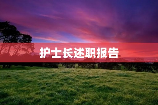 护士长述职报告