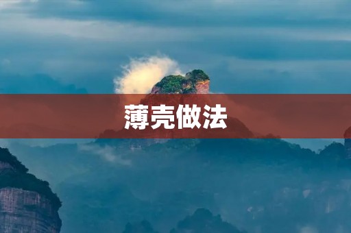 薄壳做法：让菜品更加精致