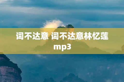 词不达意 词不达意林忆莲mp3