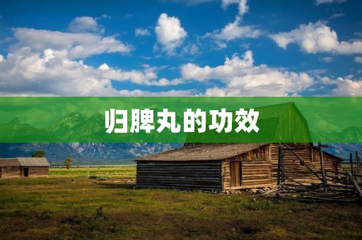 归脾丸的功效:中医经典配方的现代应用 归脾丸的功效:中医经典配方的现代应用