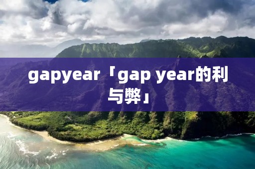 gapyear「gap year的利与弊」
