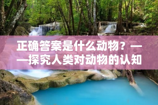 正确答案是什么动物？——探究人类对动物的认知和判断