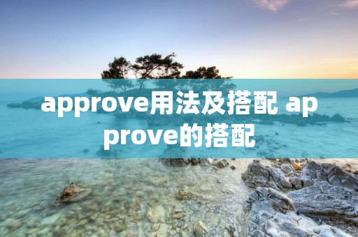 approve用法及搭配 approve的搭配