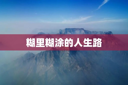 糊里糊涂的人生路:一个自省与成长的故事 糊里糊涂的人生路:一个自省与成长的故事