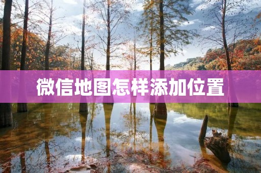 微信地图怎样添加位置:详细步骤和注意事项