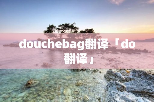 douchebag翻译「do 翻译」