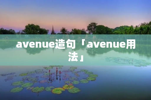 avenue造句「avenue用法」