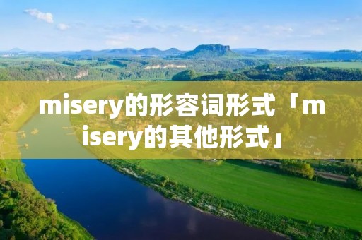 misery的形容词形式「misery的其他形式」