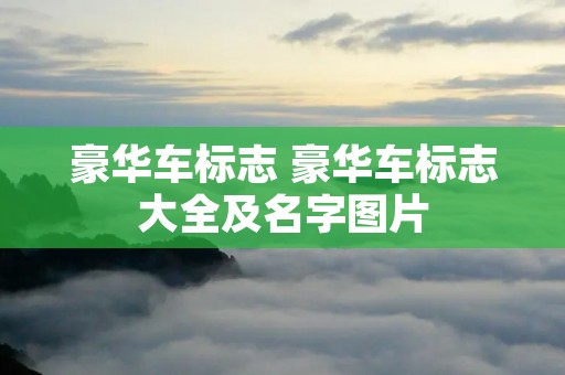 豪华车标志 豪华车标志大全及名字图片 豪华车标志 豪华车标志大全及名字图片