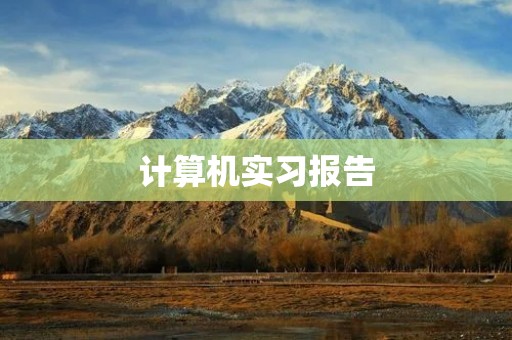 计算机实习报告:基于深度学习的图像分类算法研究