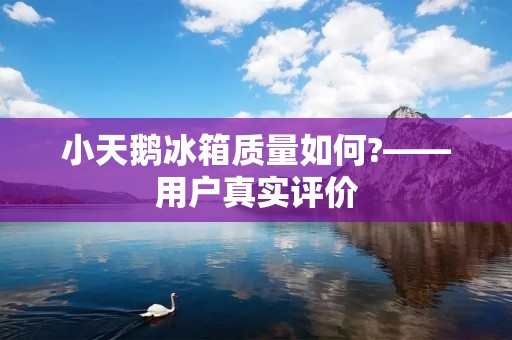 小天鹅冰箱质量如何?——用户真实评价 小天鹅冰箱质量如何?——用户真实评价